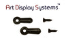 ADS 3/4” Inch Ridged BLK Turnbutton - 100 4-1/2” Black Screws - 100 Pack - ART DISPLAY SYSTEMS