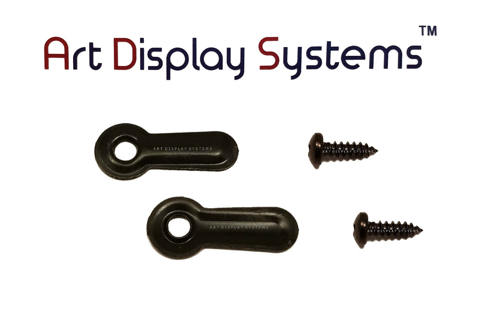 ADS 3/4” Inch Ridged BLK Turnbutton - 100 4-3/8” Black Screws - 100 Pack - ART DISPLAY SYSTEMS