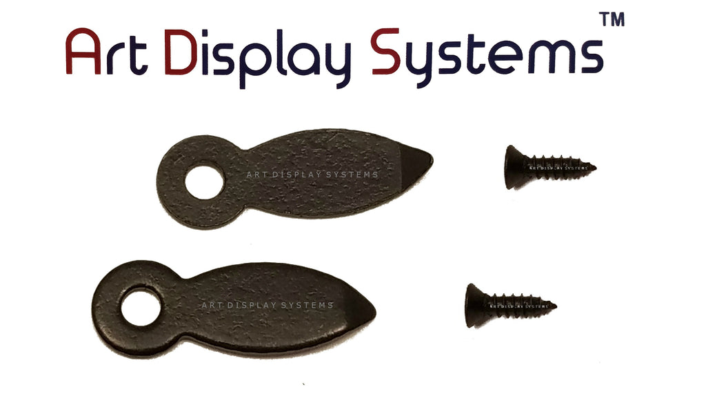 ADS 5/8” Inch Flat BLK Turnbutton - 100 3-3/8” Black Screws - 100 Pack - ART DISPLAY SYSTEMS