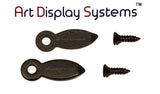 ADS 5/8” Inch Flat BLK Turnbutton - 100 4-1/2” Black Screws - 100 Pack - ART DISPLAY SYSTEMS
