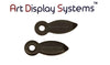ADS 5/8” Inch Flat BLK Turnbutton - No Screws- 100 Pack - ART DISPLAY SYSTEMS
