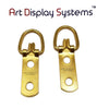 Art Display Systems 2 Hole Narrow BP D-Ring Hanger– No Screws – Pro Quality – 100 Pack - ART DISPLAY SYSTEMS