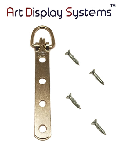 AMS 1 Hole Narrow BP D-Ring Hanger with 6 1/2 Screws – Pro Quality – 100 Pack by Art Display Systems