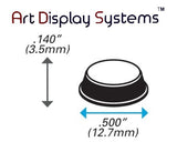 Art Display Systems White Cylindrical (0.5 x 0.14) Self-Adhesive Protective Non-Skid Bumpers – Pro Quality - ART DISPLAY SYSTEMS