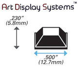 Art Display Systems Black Square (0.5 x 0.23) Self-Adhesive Protective Bumper Pads – Pro Quality - ART DISPLAY SYSTEMS