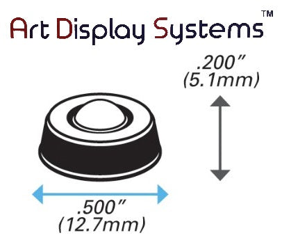 Art Display Systems Clear Cabinet Door Nipple (0.5 x 0.2) Self-Adhesive Sound Dampening Bumpers – Pro Quality - ART DISPLAY SYSTEMS