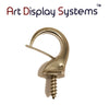 ADS Large Zinc Security Cup Hook – Pro Quality – 10 Pack - ART DISPLAY SYSTEMS
