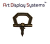 ADS Small Antique Brass Hexagonal Decorative Hanger – Pro Quality – 5 Pack - ART DISPLAY SYSTEMS