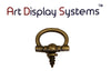 ADS Small Antique Brass Oval Decorative Hanger – Pro Quality – 10 Pack - ART DISPLAY SYSTEMS