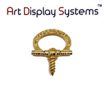 ADS Small Brass Floral Decorative Hanger – Pro Quality – 15 Pack - ART DISPLAY SYSTEMS