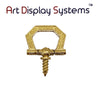 ADS Small Brass Hexagonal Decorative Hanger – Pro Quality – 15 Pack - ART DISPLAY SYSTEMS