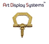 ADS Small Brass Hexagonal Decorative Hanger – Pro Quality – 5 Pack - ART DISPLAY SYSTEMS