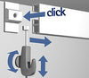 Arti Gallery Silver Picture Hanging System Deluxe Rail Kit (With Twister & Slider Nylon Cables) - ART DISPLAY SYSTEMS