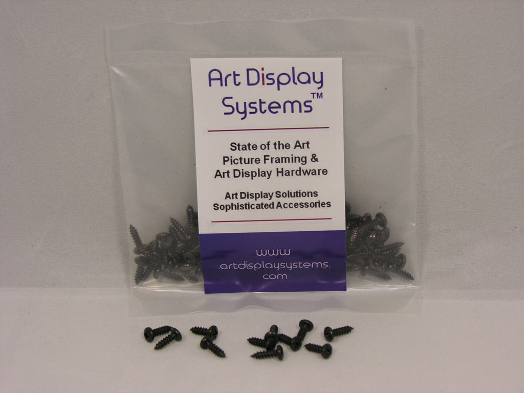ADS #4-3/8" Black Plated Screws - ART DISPLAY SYSTEMS