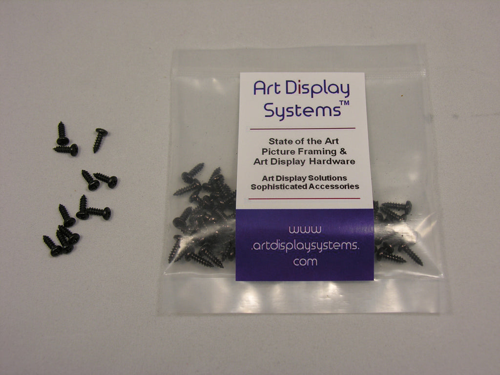 ADS #4-3/8" Black Plated Screws - ART DISPLAY SYSTEMS
