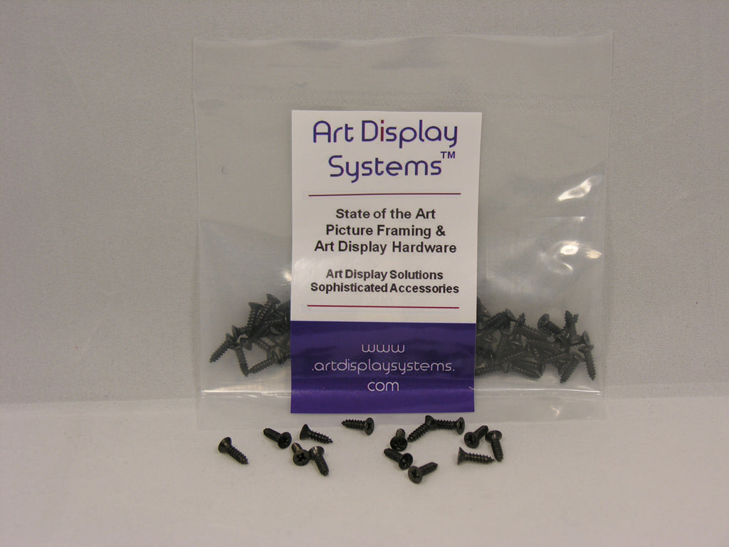 ADS #3-3/8" Black Plated Screws - ART DISPLAY SYSTEMS