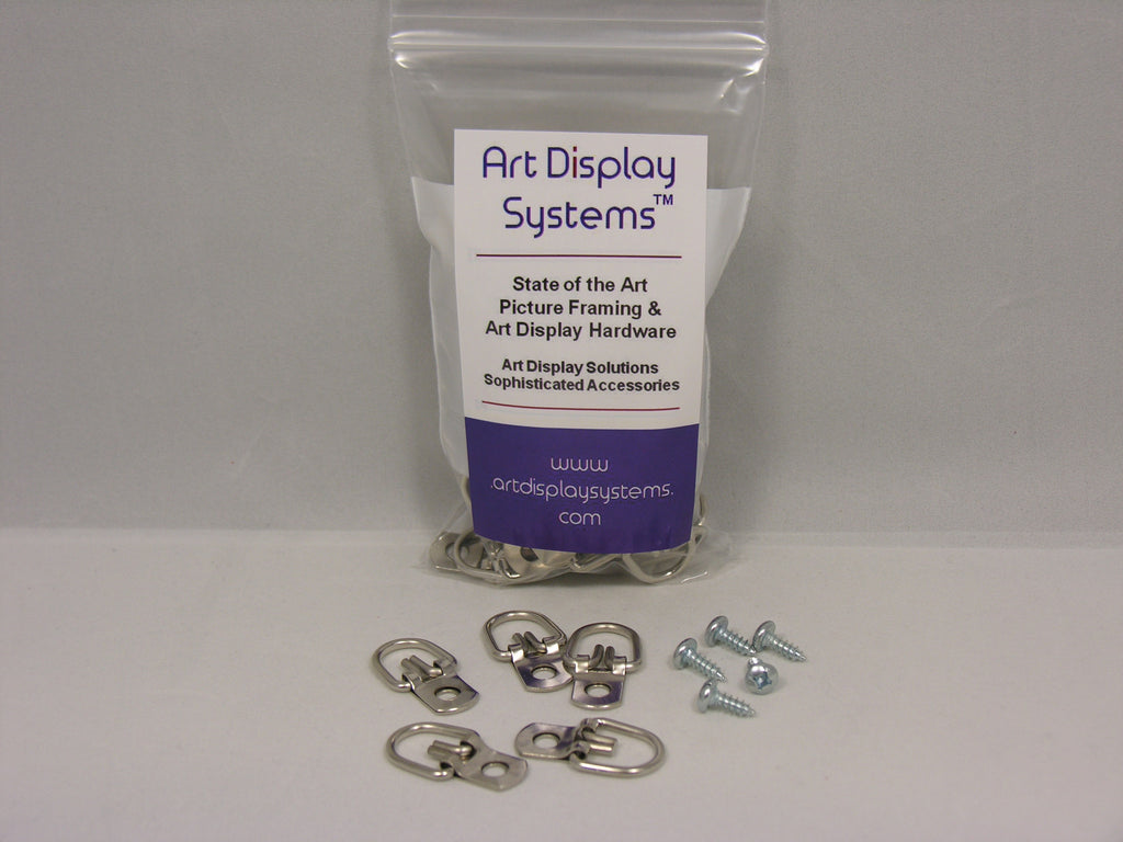 D-Ring Picture Hanger with #6-3/8 Screws - ART DISPLAY SYSTEMS