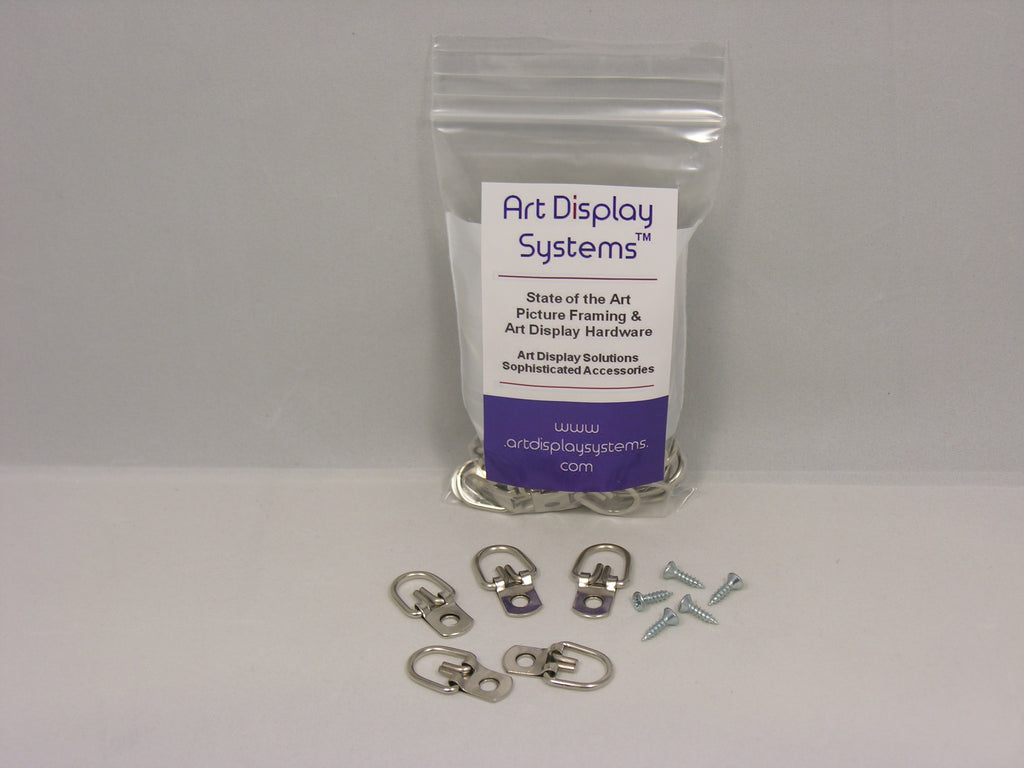 D-Ring Picture Hanger with #4-1/2" Screws - ART DISPLAY SYSTEMS