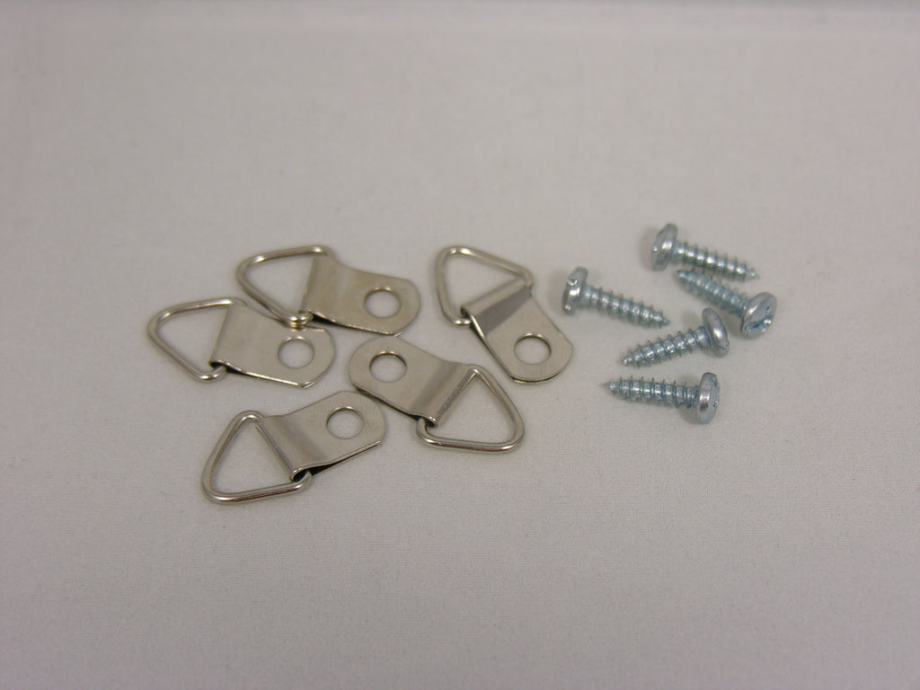 Triangle D-Ring Strap Hangers with #6-1/2" Screws - ART DISPLAY SYSTEMS