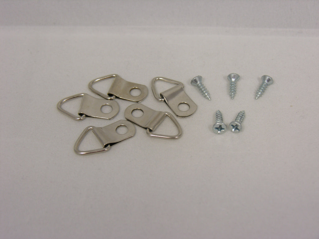 Triangle D-Ring Strap Hangers with #4-1/2" Screws - ART DISPLAY SYSTEMS