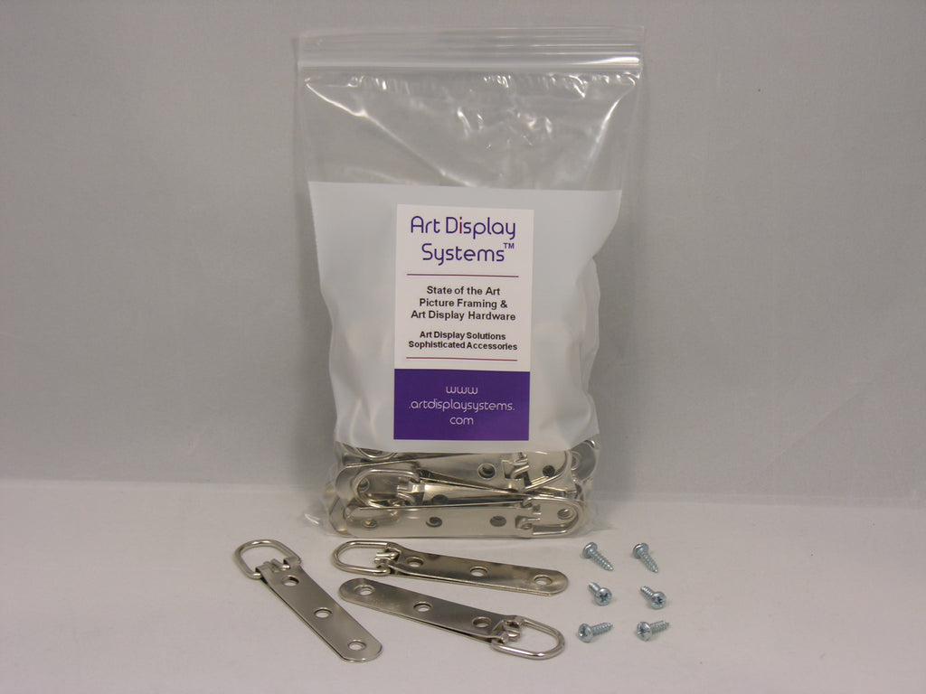 3-Hole Heavy Duty Large D-Ring Hanger with #6-1/2" Screws - ART DISPLAY SYSTEMS