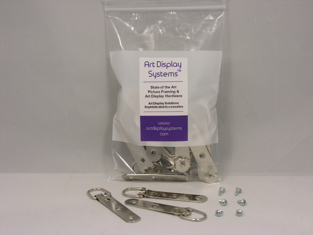 3-Hole Heavy Duty Large D-Ring Hanger with #6-3/8" Screws - ART DISPLAY SYSTEMS