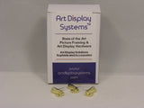 Brass Plated 10 LB Push Pin Hangers - ART DISPLAY SYSTEMS