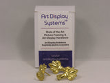 Brass Plated Fleur Push Pin Hangers - ART DISPLAY SYSTEMS