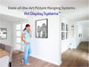 Art Display Systems White Click Rail w/ Twister Steel Cables Starter Kit - ART DISPLAY SYSTEMS
