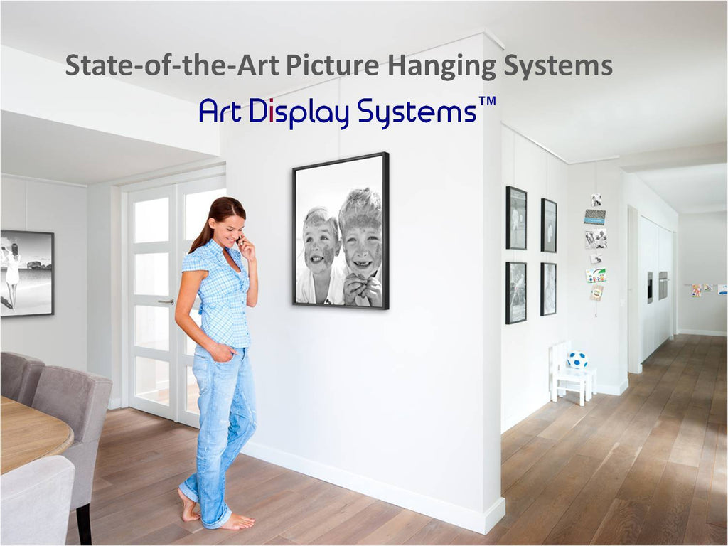 Art Display Systems Silver Click Rail w/ Twister Steel Cables Starter Kit - ART DISPLAY SYSTEMS