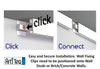 Art Display Systems White Click Rail w/ Twister Steel Cables Starter Kit - ART DISPLAY SYSTEMS