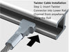 Art Display Systems White Click Rail w/ Twister Steel Cables Starter Kit - ART DISPLAY SYSTEMS