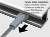Art Display Systems White Click Rail w/ Twister Steel Cables Starter Kit - ART DISPLAY SYSTEMS