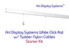 Art Display Systems White Click Rail w/ Twister Nylon Cables Starter Kit - ART DISPLAY SYSTEMS